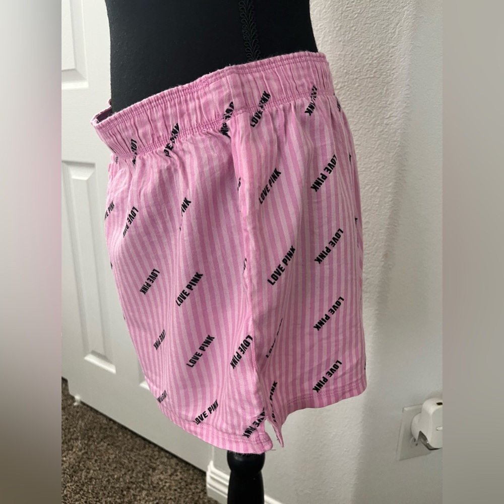 PINK by Victoria’s Secret “Love PINK” Striped Boxer Shorts - Picture 6 of 8